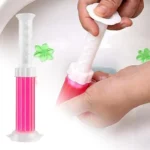 Toilettenreiniger-Gel Frische Blumen Toiletten-Gel-Stempel Stoppt Luftgeruch Deodorant Schüssel und Kalkablagerungen Erfrischend für Toilette mit Flecken G4C8 6