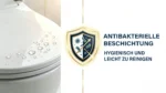 SAINOS WC-Sitz mit Soft-Close-Funktion, MDF-Holzkern, antibakteriell, oval, 370x430mm, Zinklegierungsscharnier, Tragfähigkeit bis 190 kg, einfache Montage 7