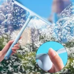 360-Grad-drehbarer Duschabzieher, Glaswischer, Schaber, Rakelreiniger mit Silikonhalter, Badezimmerspiegel, Schaber, Reinigung 2