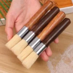 5/1 stücke Holz Kaffee Pinsel Grinder Reinigung Werkzeuge Weiche Schwein Haar Massivholz Pinsel Espresso Maschine Reiniger Küche Zubehör 5