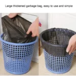 100/300/500PCS Schwarz Einweg Müll Tasche Roll-Up Kunststoff Müll Tasche für Haushalt Küche Badezimmer Reise 4