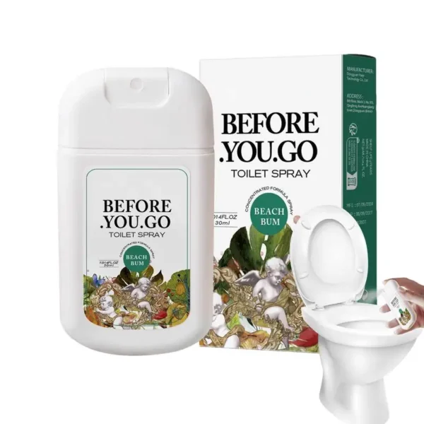 Toilettenspray, extra langlebig, Before You Go, Toilettenspray, Badezimmer-Lufterfrischer, Geruchsbeseitiger, Poo Be Gone Toilettenspray, 30 ml