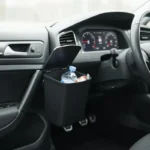 Abfalleimer für 2 Behälter, schwarz, 136 x 77,5 x 121,5 cm, großer Küchen-Recyclingbehälter zur Abfalltrennung, moderner Pedal-Mülleimer 4