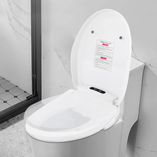 Intelligenter Toilettensitzbezug, Bidet mit Fernbedienung, beheizter Sitz, warmes Wasser, Waschen und trockenes LED-Nachtlicht, IPX4 für Zuhause, Unternehmen, Hotel