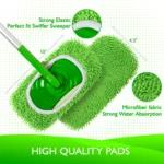 2er-Pack wiederverwendbare Trockenkehrtücher, Mikrofaser-Nassmopp-Pads, kompatibel mit Swiffer Sweeper Mop Replacement 2