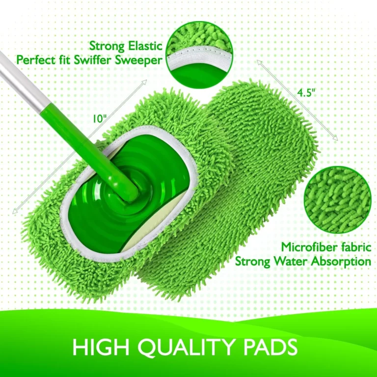 2er-Pack wiederverwendbare Trockenkehrtücher, Mikrofaser-Nassmopp-Pads, kompatibel mit Swiffer Sweeper Mop Replacement 2