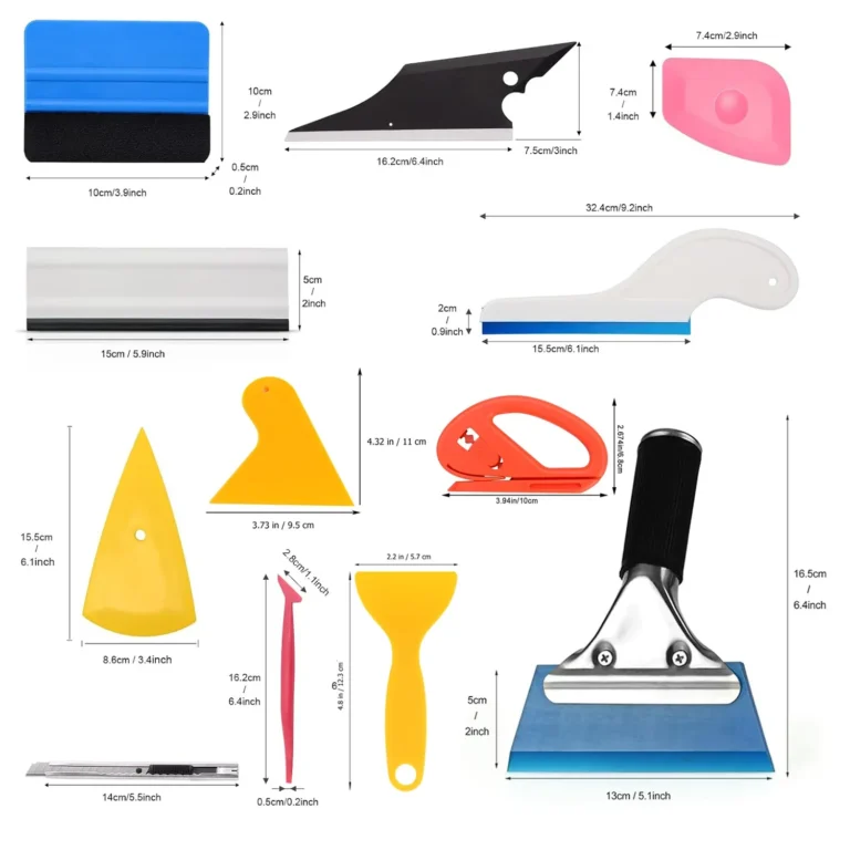 Vinyl Wrap Tools Fenstertönungsset für Autos, Fahrzeug, Glas, Schutzfolie, Verpackungsset, Fenstertönung, Werkzeuge, Autofolien-Set, Rakel 2