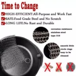 Edelstahl Gusseisen Reiniger Kette Mail Wäscher Pinsel Pan Net Home Kochgeschirr Küche Werkzeug Sauber Zubehör 5