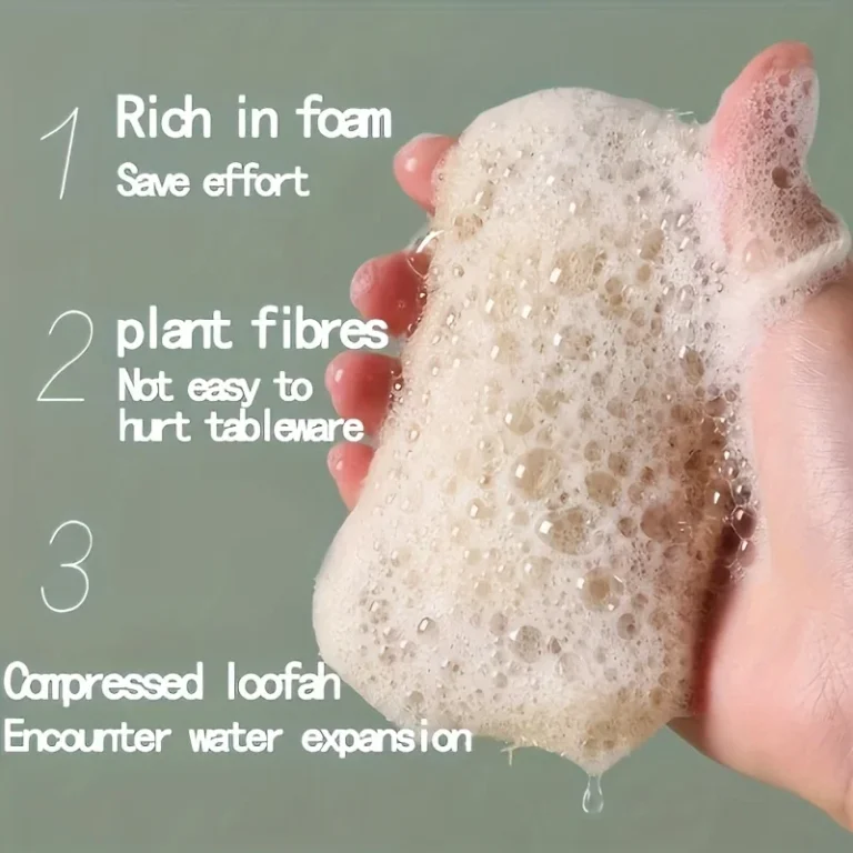 6 Stück natürliche Luffa-Peeling-Schwämme – sanfter Körperwäscher für Dusche und Bad, Reinigungspads aus Bambusfaser 2042 2