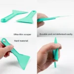 ALIWRAP 4-teiliges Kit, ultradünner Hartplastik-Schaber, alte Kleberentfernung, Autoverpackung, Go Corner, Rakel, Fensteraufkleber, Aufkleberentferner 2