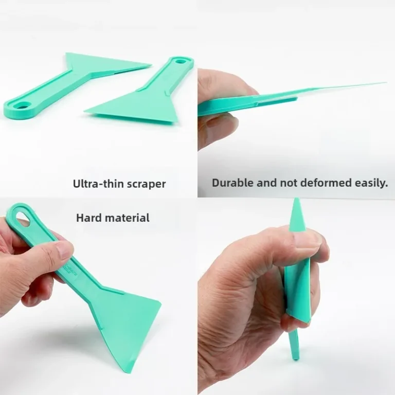 ALIWRAP 4-teiliges Kit, ultradünner Hartplastik-Schaber, alte Kleberentfernung, Autoverpackung, Go Corner, Rakel, Fensteraufkleber, Aufkleberentferner 2