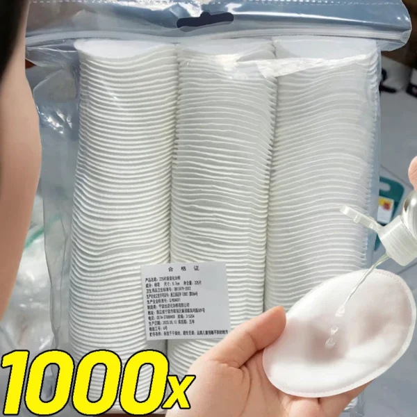 Weiche und atmungsaktive kreisförmige Make-up-Entferner-Pads, doppelseitige Wattepads, nicht reizend für die tägliche Gesichtsreinigung