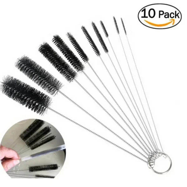 10 teile/satz Kaffeemaschine Pinsel Flasche Rohr Stroh Reiniger Waschen Gläser Tastaturen Schmuck Reinigung Pinsel Saubere Werkzeuge