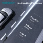 YOFIDRA Bürstenlosen 200Bar Auto Waschmaschine Elektrische Hochdruckreiniger Wasser Pistole 6IN1 Cordless Reinigung Garten Für Makita Batterie Pin 4