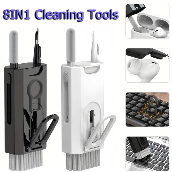 8 In 1 Reinigung Kit Computer Tastatur Reiniger Pinsel Kopfhörer Reinigung Stift Für Headset LPAD Telefon Reinigung Werkzeuge Keycap Puller