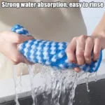 Mikrofaser-Reinigungstücher Samt-Verstärkte Spültücher Hochabsorbierende Scheuertücher für Küche und Haushalt Waschbare Geschirrtücher 4