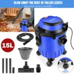 1500W Nass- und Trockensauger 15L, Beutelloser Zylindersauger mit Gebläsefunktion – 19kPa Saugkraft, HEPA-Filter – Für Teppich, Hartböden