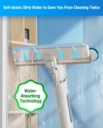 2-in-1-Fensterpinselbürste, Fensterreiniger, magischer Besen, Wischer, Teleskop, langer Griff, Fensterwischer, Rakel, Wischer, Reinigungswerkzeug 6