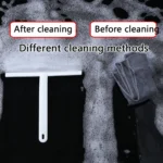 1 Stück multifunktionaler Hand-Abzieher aus Kunststoff, Glasreiniger, Fensterwischer, geeignet für die Reinigung von Türen, Fenstern, Autoglas, Badezimmern, Toiletten und Böden, langlebiges Wasserentfernungsgerät 3