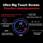 Kabelloser Handstaubsauger, 27000PA, Touchscreen, Intelligenter Staubsensor, Automatische Geschwindigkeitsregelung für die Reinigung von Heim, Bett und Teppich 2