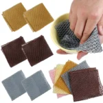 30*30cm Mesh Geschirrtücher Nicht-stick Öl Scheuer Pad Wiederverwendbare Reinigung Tuch Geschirr Handtuch Küche Geschirr reinigung Lumpen