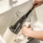 2-in-1-Tassenbürste, multifunktionale Reinigungsbürste für Sojamilchmaschinen, zum Waschen von Töpfen und Geschirr, Reinigungsbürste mit langem Griff 2
