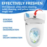 Toiletten-Brausetabletten entfernen kraftvoll Schmutz- und Urinflecken. Langanhaltender Duft schadet der Glasur nicht. Gelb entfernen 6