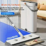 Joybos Ultra-Slim Flachmopp-Set mit Eimer 360° °   Schwenkbares, freihändiges Wasch- und Trocknungssystem mit 2 Mikrofaser-Pads für Hartholz, Fliesen und Laminat 5