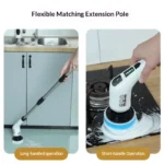 HOMEFISH Kabelloser Elektrischer Reinigungsbürsten-Spinner für Bad, Küche, Toilette, Multifunktionales Haushaltsreinigungsgerät 4
