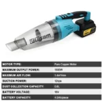 12Kpa Elektrische Staubsauger Cordless Multi-funktion Reiniger Handheld Reinigung Schnee Staub Werkzeug Für Makita 18v Batterie pin 6