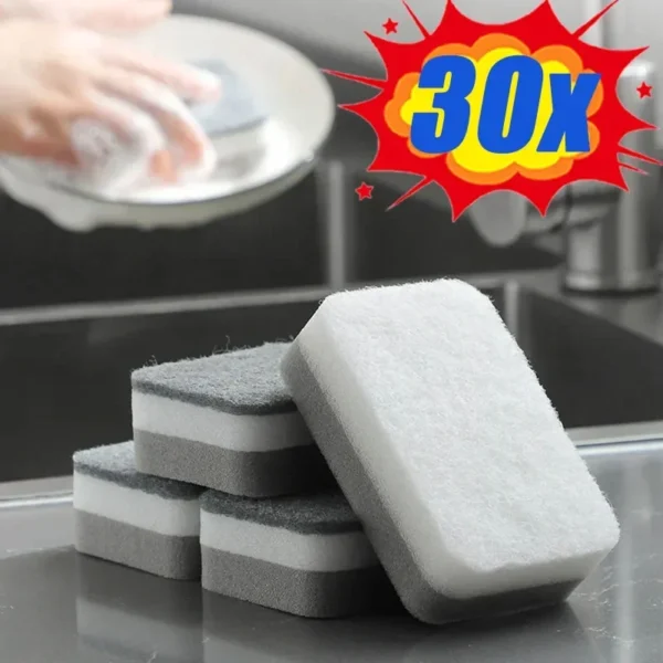 Magie Drei Schichten Reinigung Schwämme Wiederverwendbare Pan Topf Geschirr Scheuer Pads Haushalt Küche Schwamm Tücher Pinsel Sauber Werkzeuge