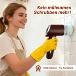 2000 mAh Haushalts-Powerschrubber mit 5-in-1 Multifunktions-Bürstenkopf-Set, wasserdicht und langlebig 3