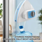 6-stufig verstellbarer magnetischer Fensterreiniger, doppelseitiger Glaswischer mit Sicherheitsseil, Anti-Klemm-Handfensterreinigungswerkzeug 5