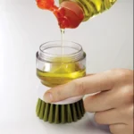 Spülbürste mit Seifenspender, Mehrzweck-Seifenspender-Schrubbürste für den Haushalt, universelle Küchen-Spülbürste mit Ablage 4