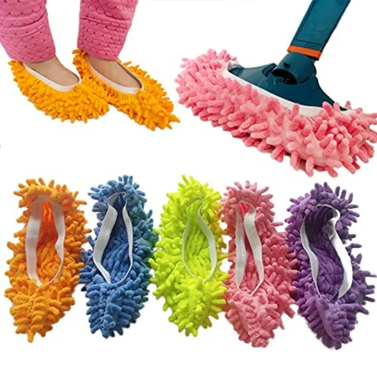 Mikrofaser-Mopp-Hausschuhe, wiederverwendbar, Staubmopp, waschbar für die Bodenreinigung, Füße, Staub, Haarreinigung, Haus, Badezimmer, Küche