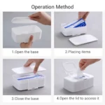 Podofo Nass Tissue Box Feuchttücher Spender Tragbare Tissue Box Baumwolle Tupfer Lagerung Box Für Auto Home Office Desktop Container 4