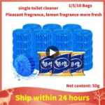1/5/10 Beutel Toilettenreiniger Deodorant Blue Bubble Toilette WC Automatische Spültabletten Effektiver Langzeitreinigungslufterfrischer