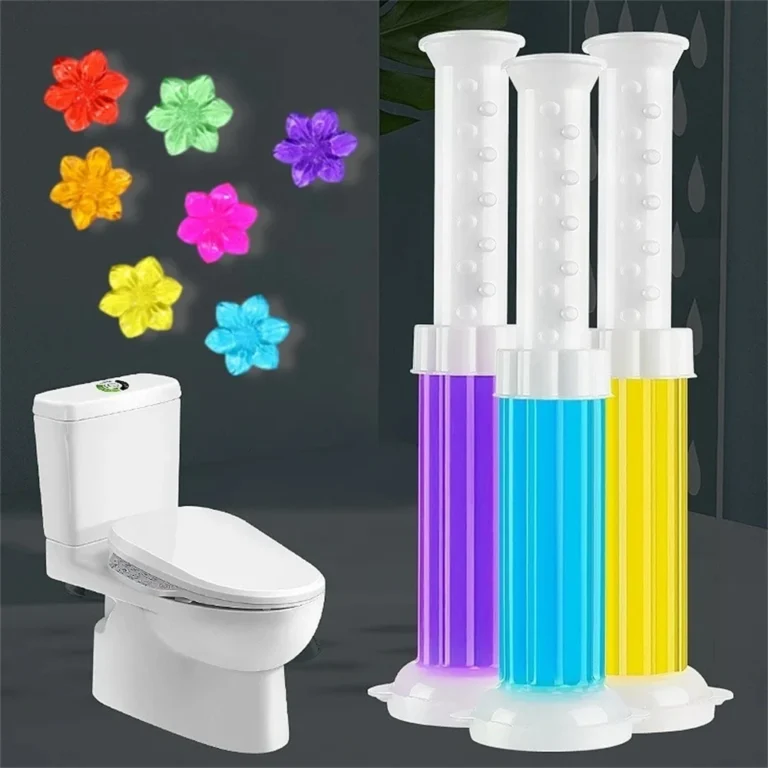 Multipack-Toilettenreinigungsgel mit Blumenaroma, Toiletten-Deodorant-Reiniger, Geruch entfernen, Haushaltsreinigungsmittel