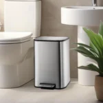 PeakPursuit 3,2 Gallonen/12 L Mülleimer mit Deckel - Edelstahl-Badezimmer-Abfalleimer mit Fußpedal und Inneneimer, rechteckiger Abfalleimer für Zuhause und Büro, berührungsloser Küchen-Mülleimer 8