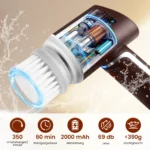 2000 mAh Haushalts-Powerschrubber mit 5-in-1 Multifunktions-Bürstenkopf-Set, wasserdicht und langlebig 6