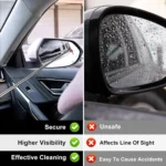 Tragbare Regnerische Glas Fenster Reinigung Werkzeug Wischer Ausziehbarer Griff Auto Seite Spiegel Rakel Teleskop Rückspiegel Rakel 2