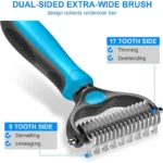 2in1 Edelstahl Pet Deshedding Pinsel Hund Haarentferner Haustier Pelz Knoten Cutter Welpen Katze Kamm Bürsten Hunde Pflege Verschütten liefert 3
