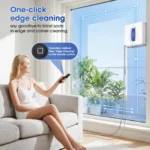 Lubluelu W100 Roboter-Fensterreiniger 8-Schicht-Sicherheitsschutz 7000Pa Saugkraft Intelligente Pfadplanung Kantenreinigung Heimglasreinigung 6