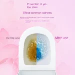 Blaues Blasenpulver, blauer zweifarbiger Toilettenreiniger, Rosenduft, automatischer Toilettenreiniger, Konzentrat 2