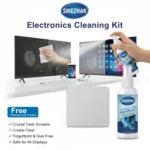 Bildschirmreiniger-Spray- und Tuchset – sicher für LED-, LCD-, OLED-Fernseher, Monitore, Laptops und Auto-Displays – streifenfreie Reinigungslösung