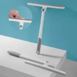 360-Grad-drehbarer Duschabzieher, Glaswischer, Schaber, Rakelreiniger mit Silikonhalter, Badezimmerspiegel, Schaber, Reinigung