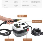 Dampfreiniger mit hoher Temperatur und Druck, Handdampfreiniger für Klimaanlagen, Dunstabzugshauben und Autos, 2500W 5