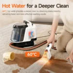 Uwant Y100 Dampfreiniger 18000Pa Teppichreiniger 1750W 100 ° C Steam 60 ° C Heißwasser-Selbstreinigungsgerät für Sofa, Auto, Schuhe, Tierhaare (Jetzt bestellen und kostenlosen Geruchsentferner-Stick erhalten) 4