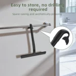 Silikon-Duschabzieher für Glastüren, Einfaches Aufhängen mit Haken, Badezimmer-Abzieher für Spiegel, Auto-Fenster, Wasserwischer 3