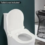 Toiletten-Bidet-Sitze, nicht elektrisch, mit selbstreinigenden Doppeldüsen, Bidet-Einsatz für Toilette mit weichem, geschlossenem Toilettensitz, Weiß 3